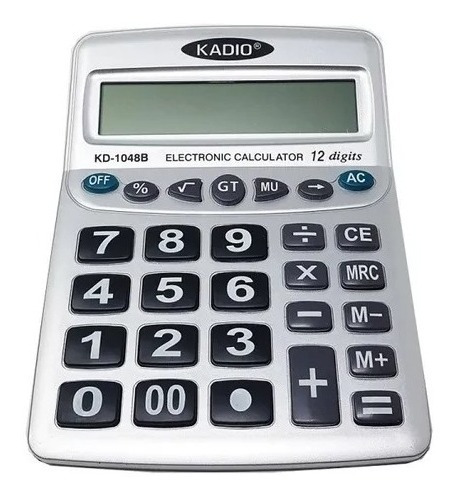 Calculadora Grande  De Escritorio Kadio Kd-1048b 12 Dígitos