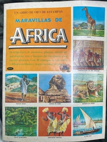 Álbum Libro De Oro #64 Estampas África Edit. Novaro 70s