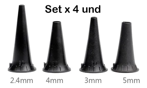 Set De Especulos X 4 Unidades Para Otoscopio