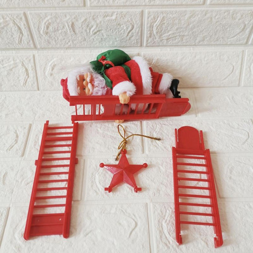 Juguete Colgante Santa Claus Sube Baja Escalera Adorno Arbol