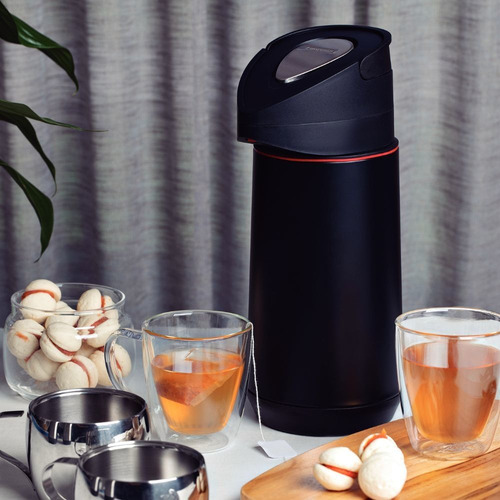 Garrafa Térmica Exata 1,2 Litros Aço Inox Preto Tramontina