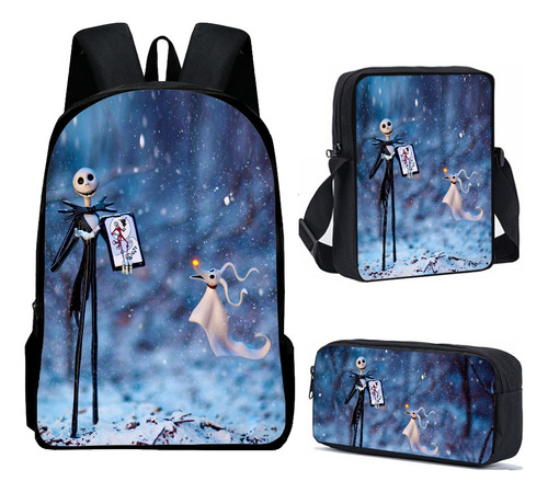 Paquete De 3 Mochilas De Jack Y Sally De Nightmare Before Ch