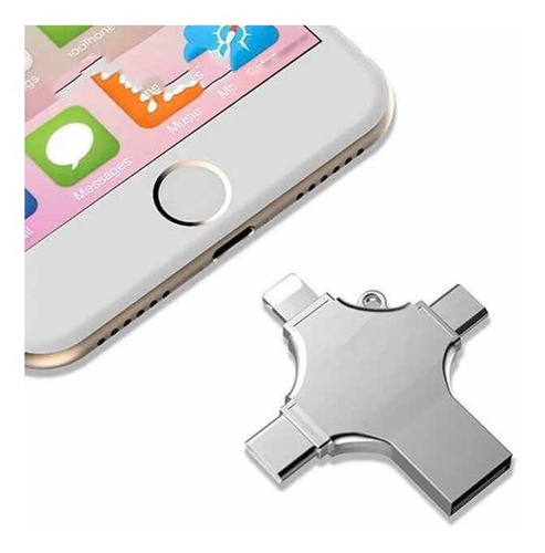 Usb Flash Drive 4 En 1, iPhone, Android Windows 64 Gb