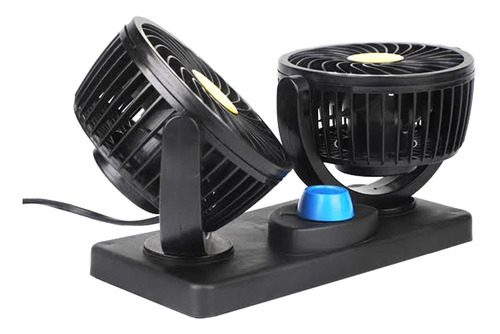 Ventilador Doble Para Auto Con Conexión 12v Rotacion 360º 