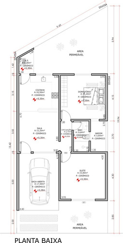 Planta De Casa 2 Quartos - Projeto Arquitetônico Completo