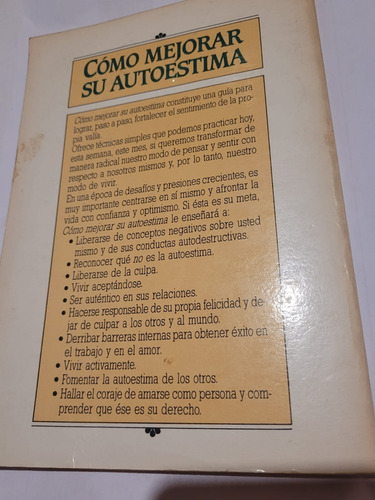 Cómo Mejorar Su Autoestima. Nathaniel Branden (Usado)