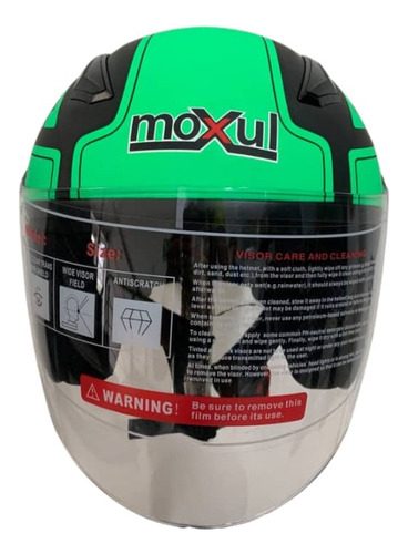 Casco Moxul Blade Negro Verde Semi Integral Talla Xl