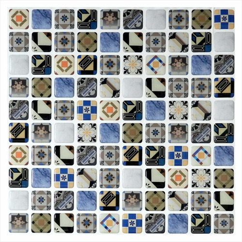 Pastilha Adesiva Resinada Kipastilha Cod A288 Cor Azul