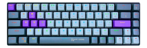 Teclado Hype Legend 65% Super Rebel Up Rgb Color del teclado Negro