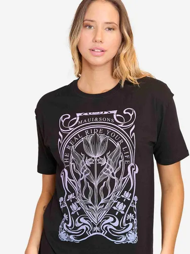 Polera Mc Ride Your Life Negro Mujer Maui And Sons
