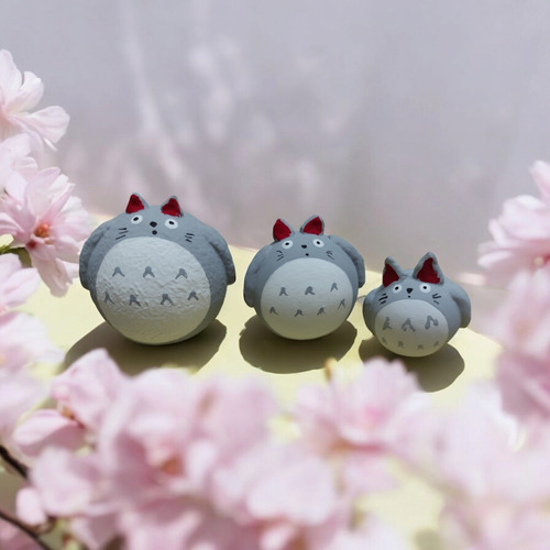 Daruma-totoro: Amuleto De Buena Suerte Y Protección 3 Cm