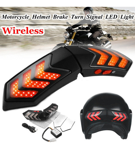 M Casco Inalámbrico Negro Con Luz Led De Seguridad Para