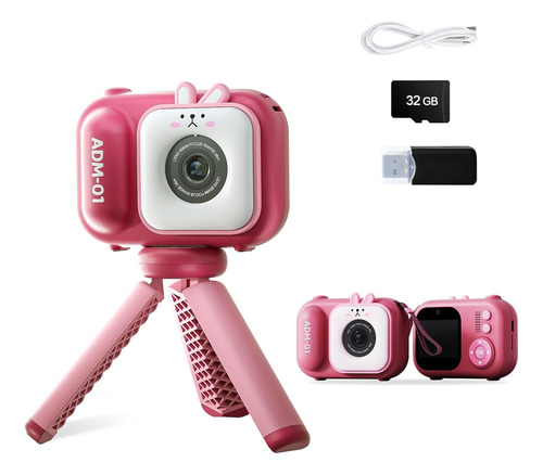 Cámara Para Niños, Cámaras De Video Digitales Hd Rosas Para