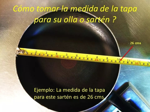 Tapa De Vidrio Templado Repuesto 28 Cms Para Olla/sarten
