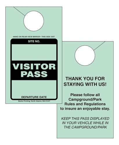 Visitor Pass Permiso De Aparcamiento Espejo Retrovisor Colga