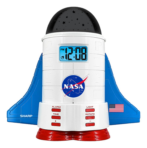 Nasa Space Shuttle - Reloj Despertador De Luz Nocturna, Alas