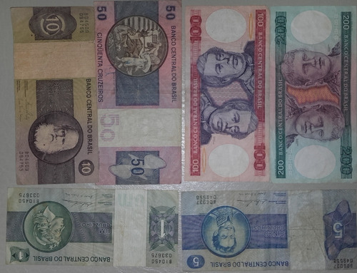 Colección De Billetes Antiguos De Brasil