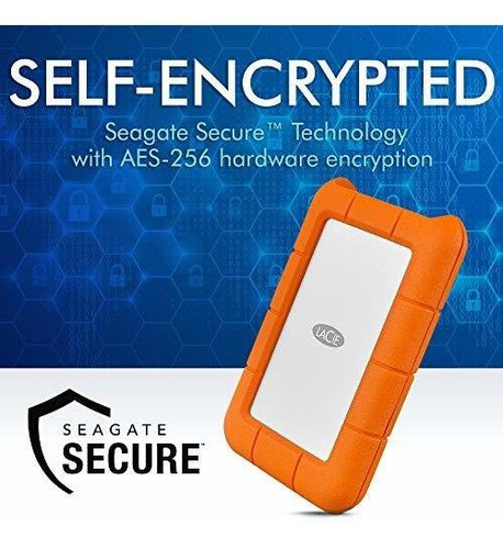 Disco Duro Externo Lacie Rugged Secure Hdd 2tb Usb-c -naranj