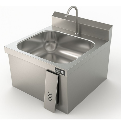 Lavatório Para As Mãos Assepsia Cuba Inox C/ Acionamento