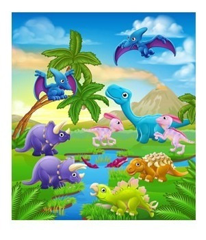 Lienzo Pinta Por Números Niños Dinosaurios 1 Grupo Educar 