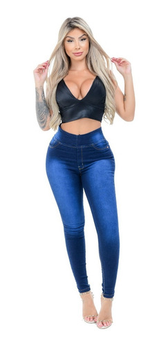 Imagem 3 de 10 de Kit 3 Calça Jeans Feminina Hot Pants Cintura Alta Com Lycra
