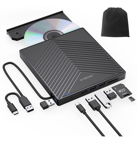 Unidad De Cd Dvd Externa, Grabadora De Cd Delgada Usb 3...