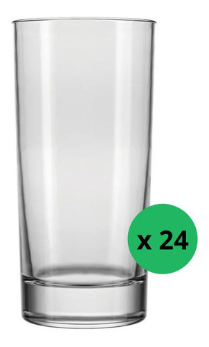 Imagen 1 de 4 de Vasos Trago Largo Nadir Cylinder 350ml X24 Color Transparente