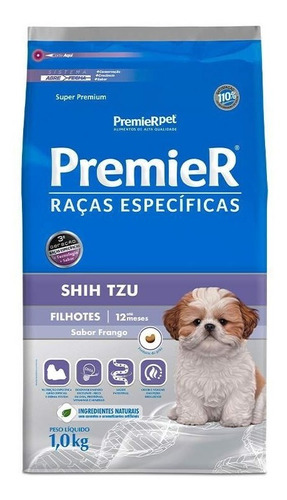 Ração Premier Shih Tzu Filhotes Sabor Frango 1kg (com Nf)