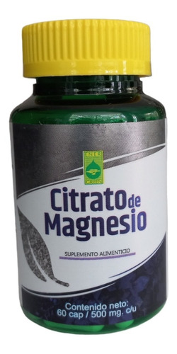Citrato De Magnesio De Calidad 60 Caps 500 Mg C/u