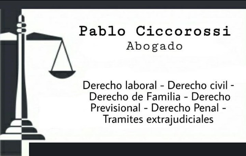 Imagen 1 de 1 de Abogado - Sucesiones, Despidos, Civil, Comercial Y Laboral