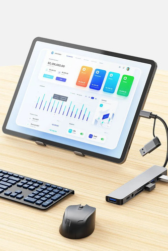Hub Adaptador Usb Tipo C 8 En 2 Para Mac Macbook Windows
