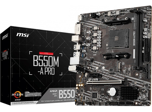 Tarjeta Madre Msi B550m-a Pro Amd Am4 Ddr4 Micro Atx