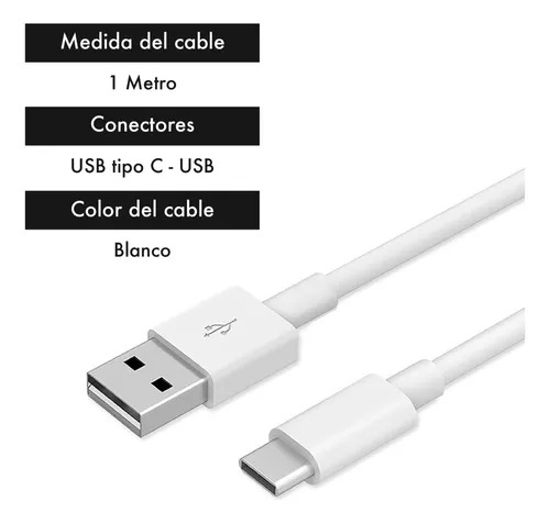 Cable Cargador Usb Tipo C Reforzado, 1metro De Largo