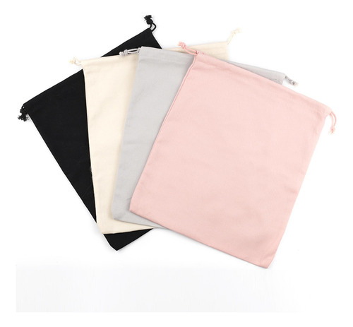 2 Bolsas De Almacenamiento Con Cordón Liso De Lona De