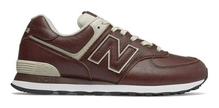 new balance couro marrom