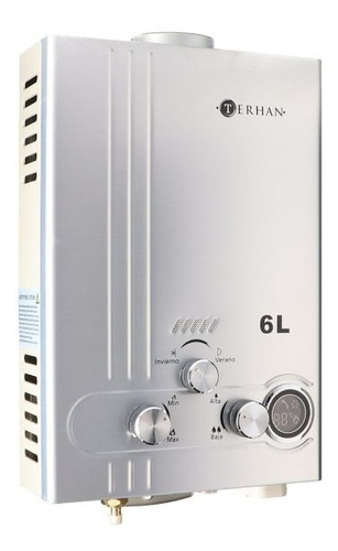 Calentador Instantáneo Supergas Terhan 6l Inox Calefon