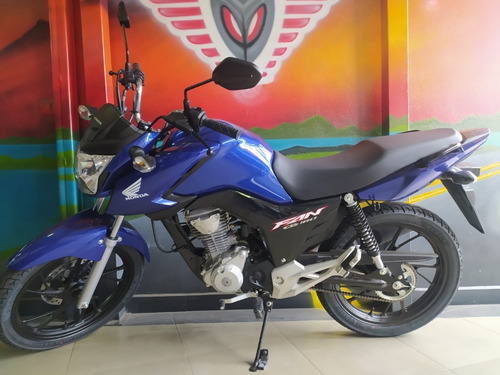 Imagem 4 de 7 de Honda Cg 160 Fan 2022 Azul Zero Km A Pronta Entrega