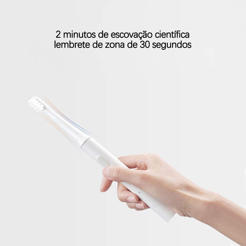 Escova Dente Elétrica S Fio Mijia T100 Ipx7 Dental+ 3cabeças