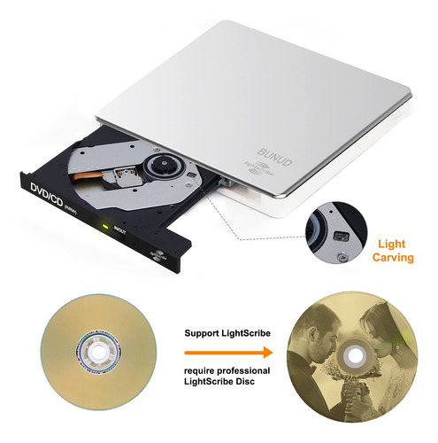 External Cd/dvd Drive Bunud Lightscribe For Laptop Mac Windo