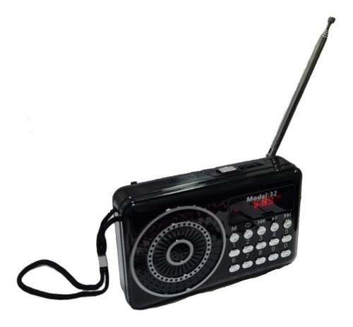 Radio Portatil Recargable Mod. Lfjts-32 Fm Digital Usb Micro