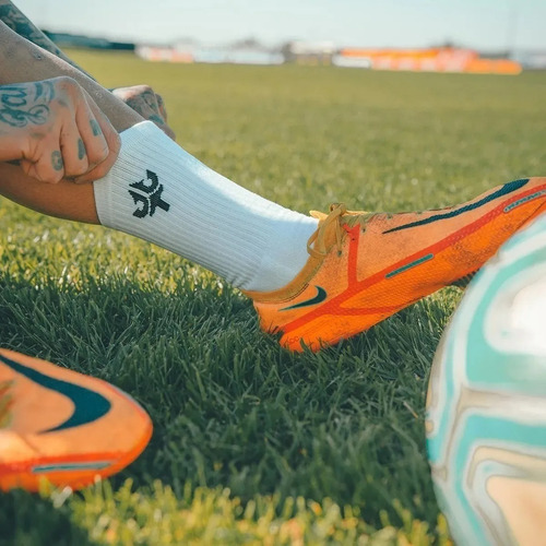 Imagen 6 de 7 de Medias Trinche Técnicas Blancas X3 Deporte Fútbol