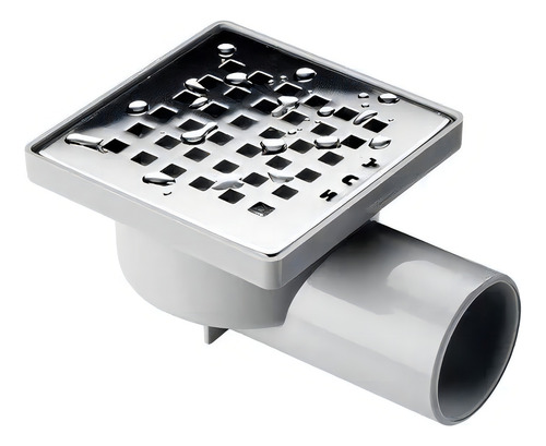 Ralo Quadrado Sifonado Em Inox 304 10x10cm Odem