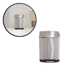 Comprar Tacho De Acero Inox Con Pedal 12l Ideal Para Cocinas Y Baños