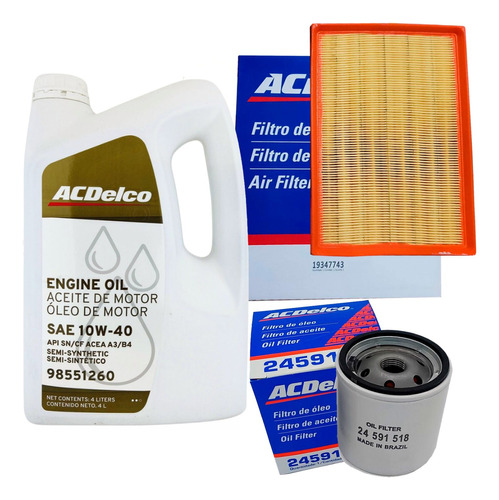 Kit Filtro + Aceite + 10w40 Chevrolet Corsa 2 Ii 1.8 8v 2007