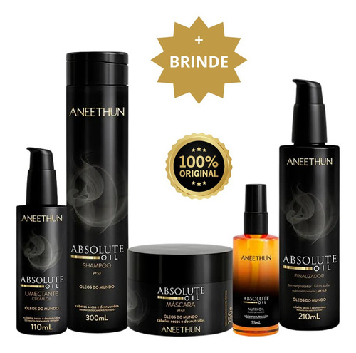 Kit Premium Cabelos Secos - Aneethun Absolute Oil Umectação