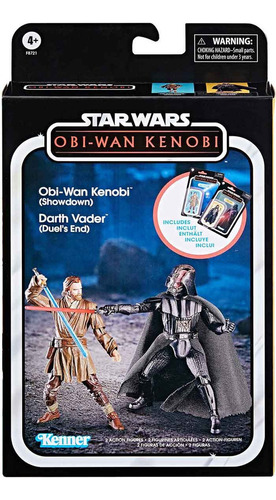 Pacote de figuras Obi Wan Kenobi e Darth Vader Star Wars Vintage