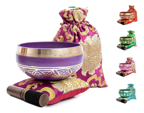 Set De Cuencos Tibetanos Para Cantar, Fáciles De Tocar, Colo
