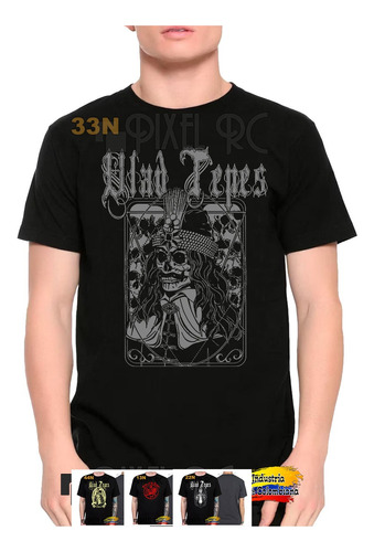 Camiseta Vlad Tepes Dracula Horror Terror Retro Pixel Rc