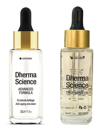 Kit Dherma Science Óleo Facial + Advanced Antiage Lidherma