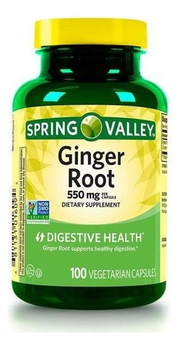 Suplemento Spring Valley Digestive Health Jengibre RAÍZ DE JENGIBRE - cápsula